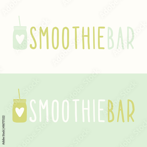 Smoothie bar logotypes. 