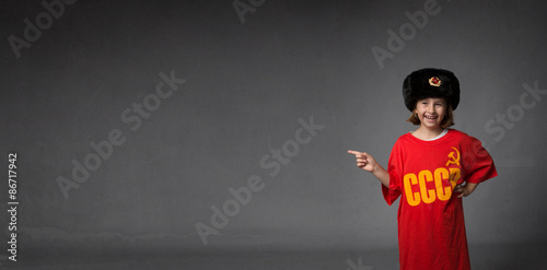 Photos russian child indicated empty space