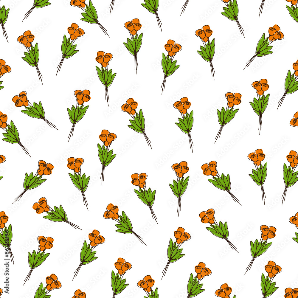 Pattern with bouquets Pattern with bouquets