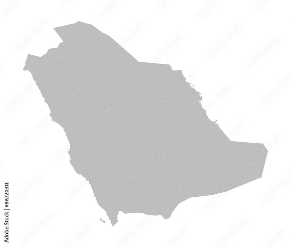 Naklejka grey map of Saudi Arabia