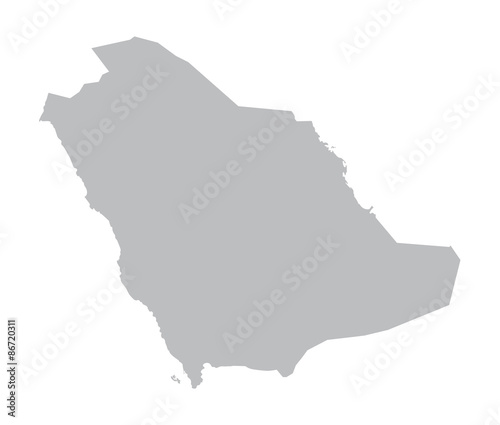 grey map of Saudi Arabia photo