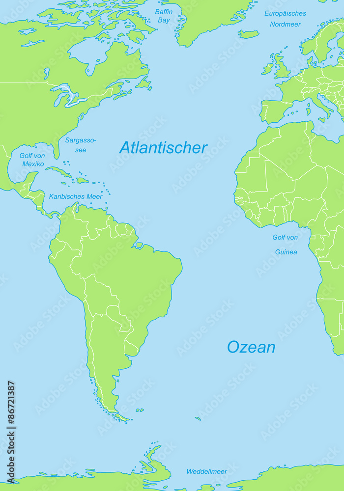 Atlantik Inseln Karte