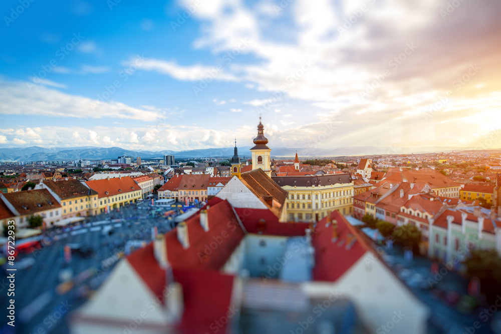 Sibiu cityscape view