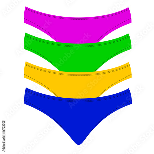 Women's underpants in vector on a white background.Women's underwear logo.	
