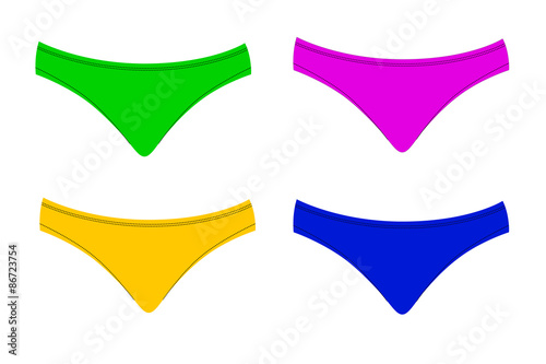 Women's underpants in vector on a white background.Women's underwear logo.	