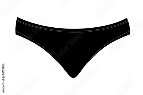 Women's underpants in vector on a white background.Women's underwear logo.	