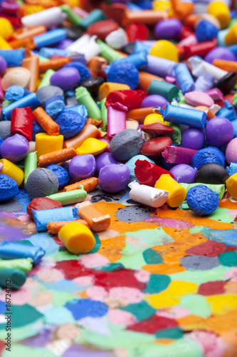 Colorful Plastic Polymer Granules 