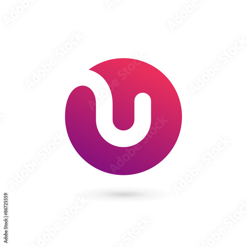 Letter U logo icon design template elements