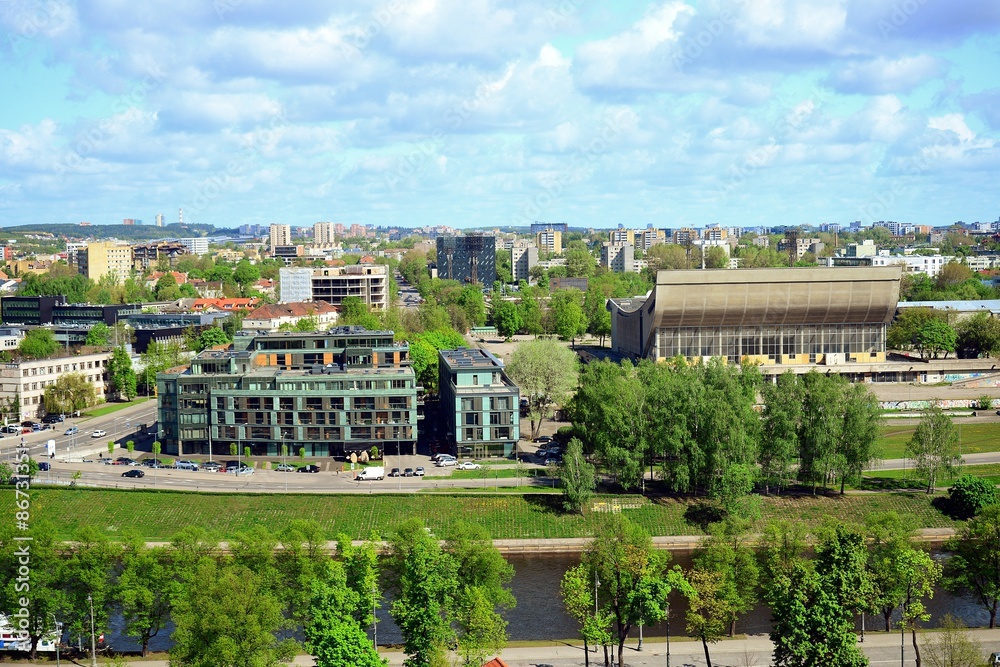 Fototapeta premium View to the Vilnius city from Gediminas castle hill