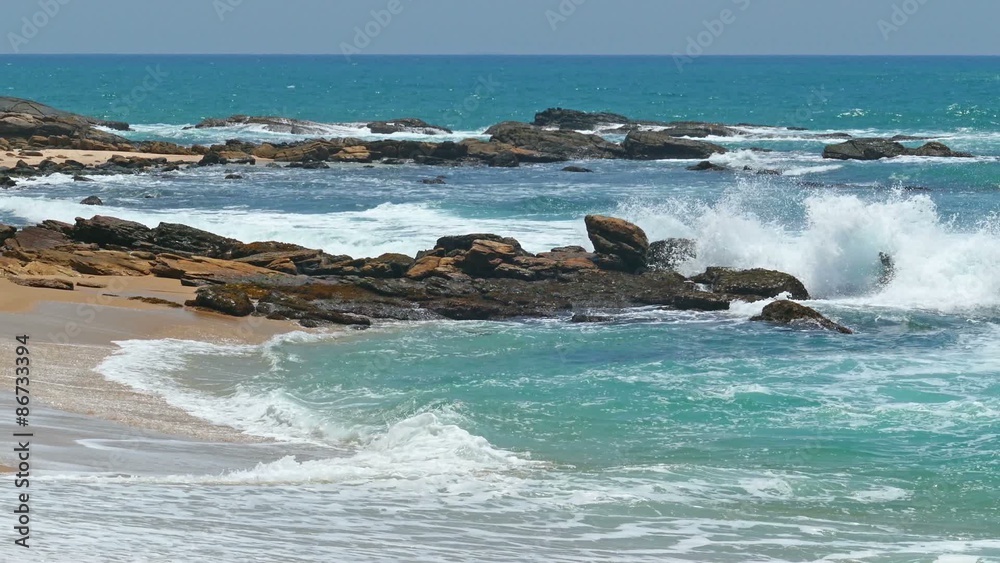 landscape with ocean waves and rocks
landscape with ocean waves and rocks