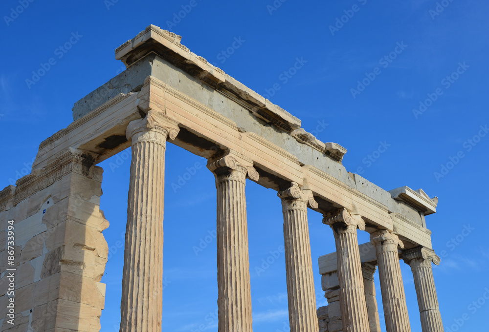 Temple de l'Erechteion sur la colline de l'Acropole, Athènes