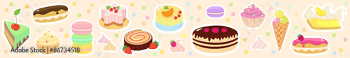 Confections  horizontal background 