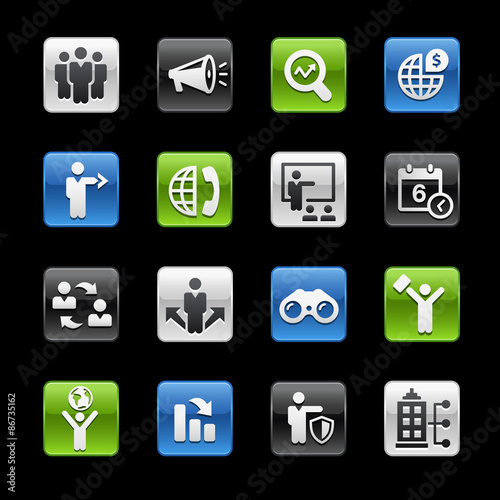 Searching Opportunities and Business Strategies Glossy Buttons -- Gelbox Series