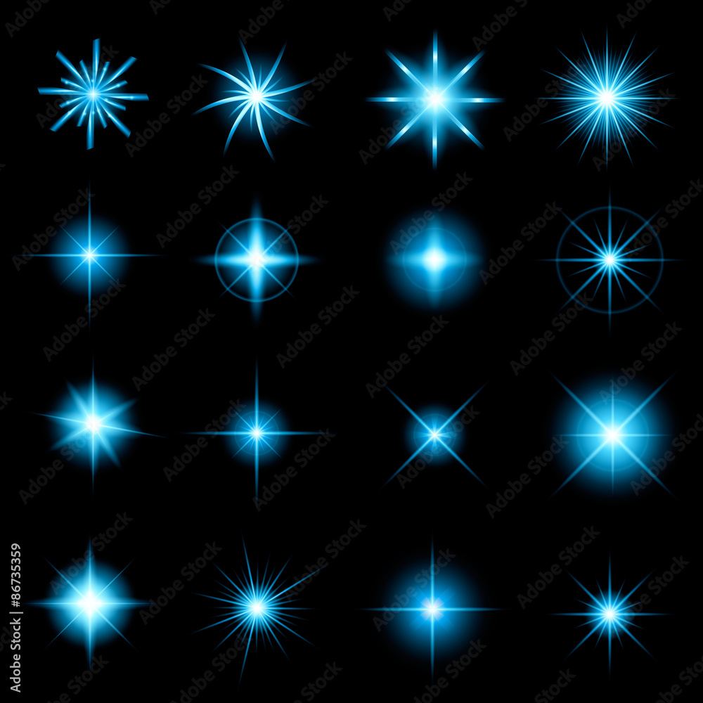 Creative concept Vector set of glow light effect stars bursts Creative concept Vector set of glow light effect stars bursts