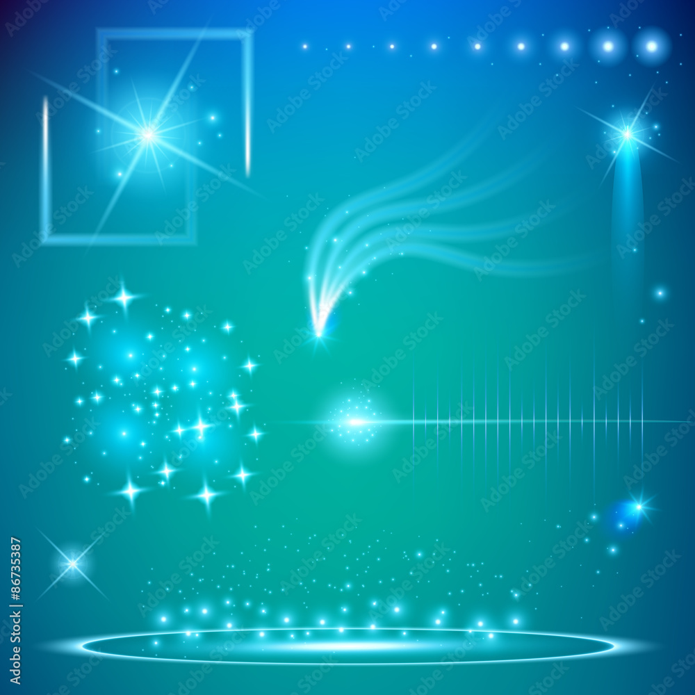 Creative concept Vector set of glow light effect stars bursts Creative concept Vector set of glow light effect stars bursts