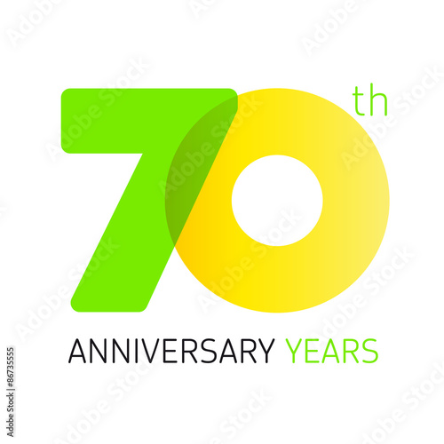 70 anniversary years logo