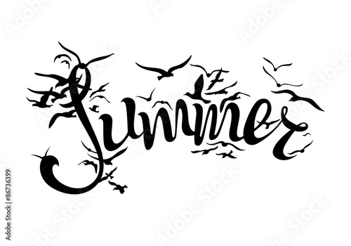 Vector summer silhouette.