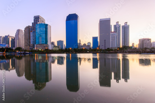 Building with Reflection in Bangkok  Thailand