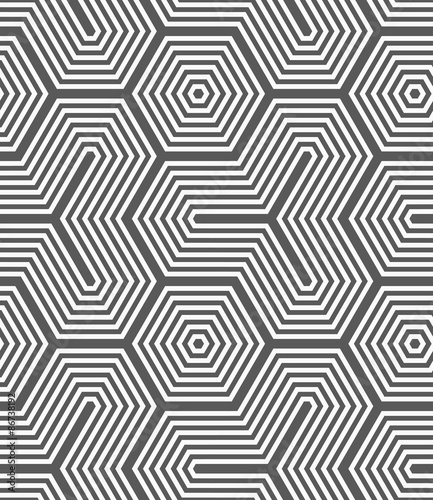 Monochrome hexagons and tetrapods