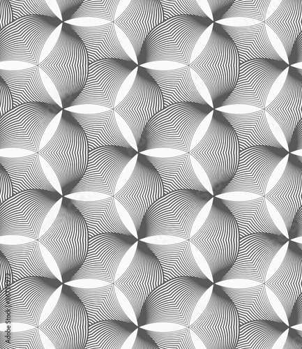 Monochrome striped puckered hexagons © Zebra Finch