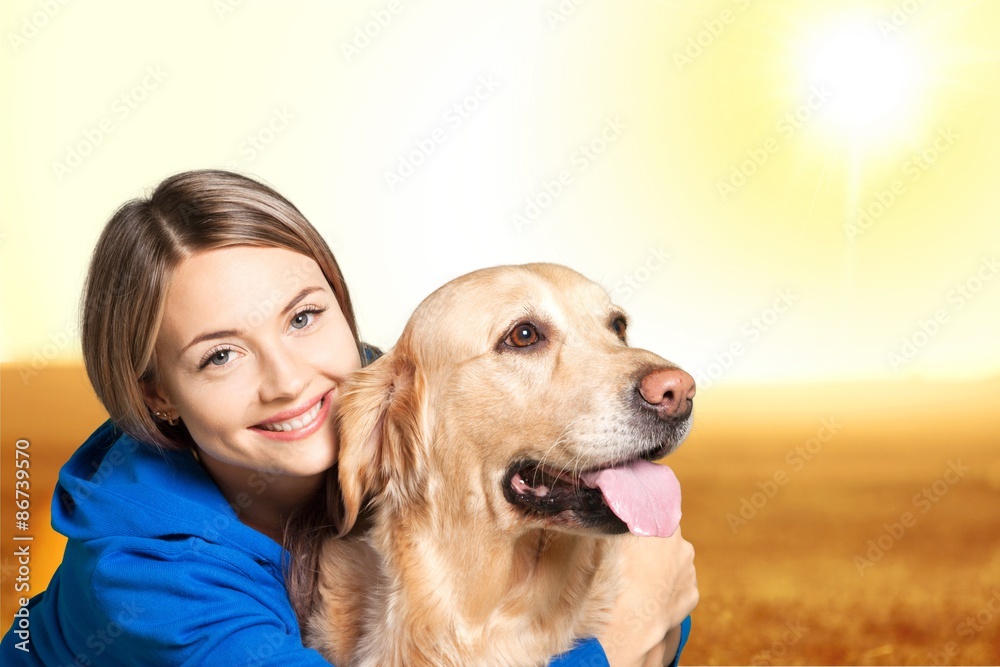Dog, hugging, pet. Dog, hugging, pet.