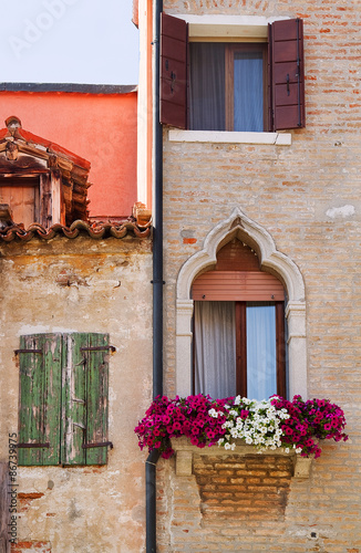 Ancient flower decorated bu...