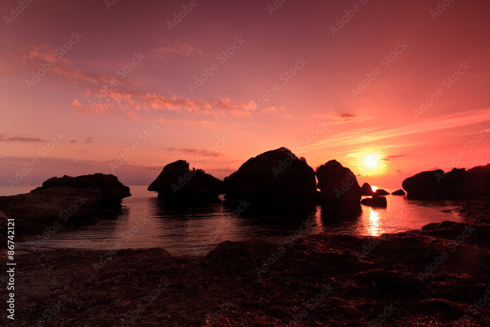 Porto Zoro beach sunrise