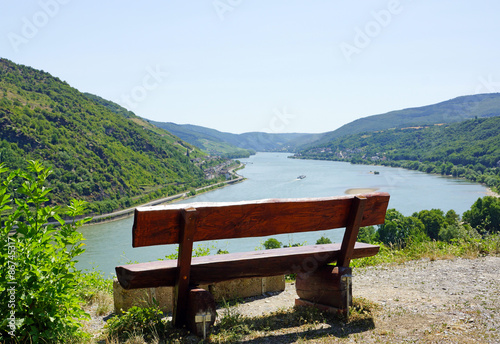 Schönes Rhein Panorama - Mittelrhein bei Bacharach photo