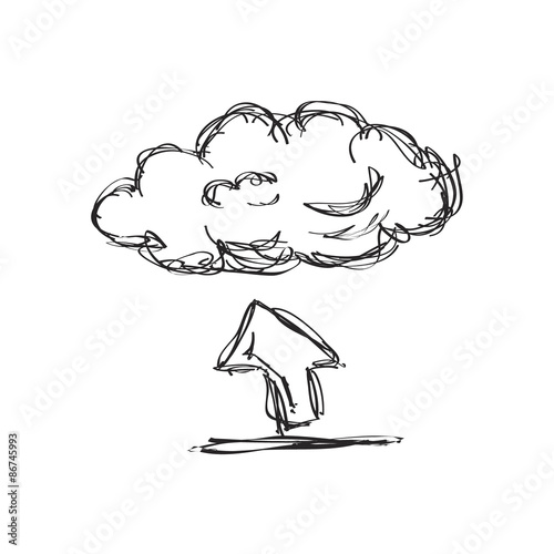 Simple doodle of a cloud