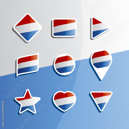 Free Download Netherlands flag ribbon icons set - GFXLoad