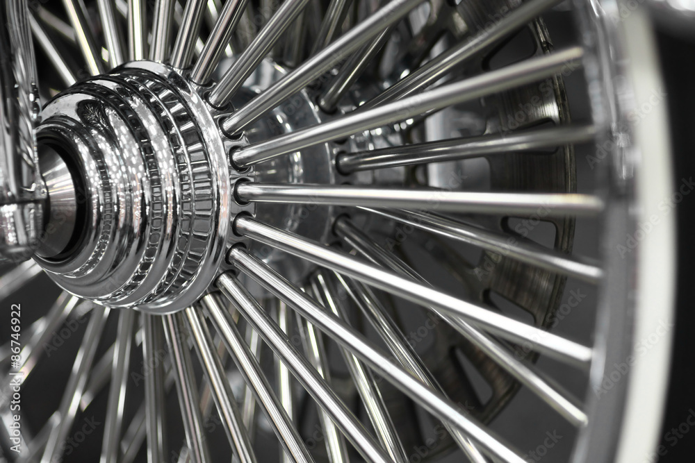 Fototapeta premium Motorcycle wheel spokes