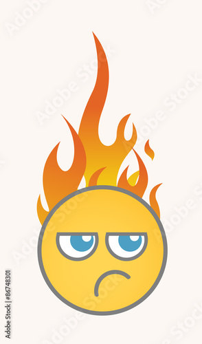 Jealous - Cartoon Smiley Vector Face