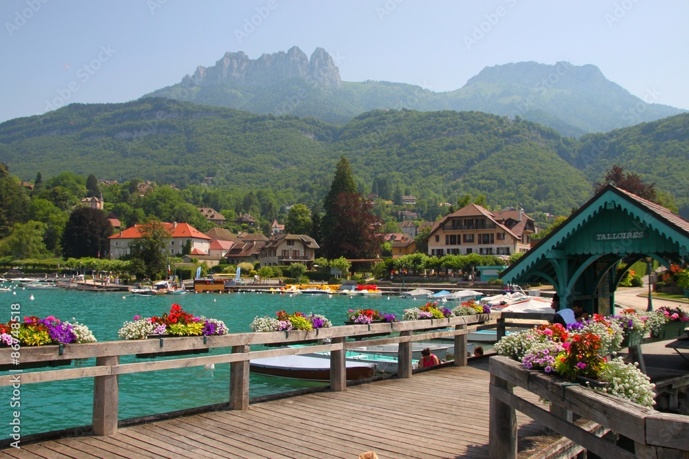 Fototapeta premium Port de Talloires, Haute-Savoie