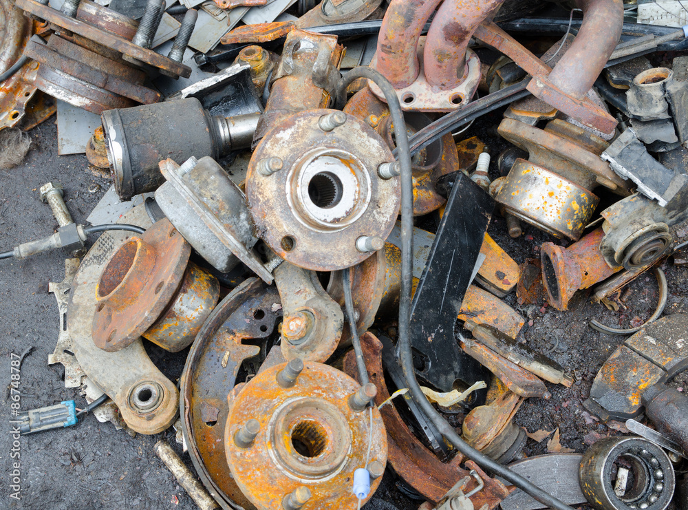 Useless, worn out rusty brake discs