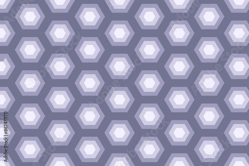 Monochrome abstract geometric background with hexagon polygons