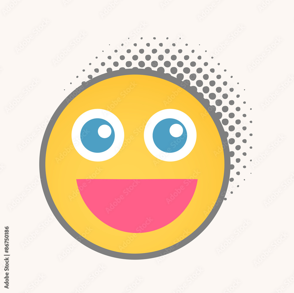 Smile - Cartoon Smiley Vector Face