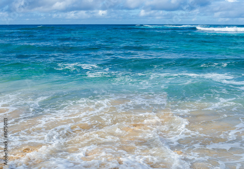 Fototapeta Naklejka Na Ścianę i Meble -  Ocean and tropical sandy beach background