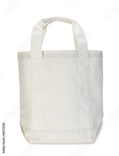 トートバッグ/白い綿のバッグ,クリッピングパス付き