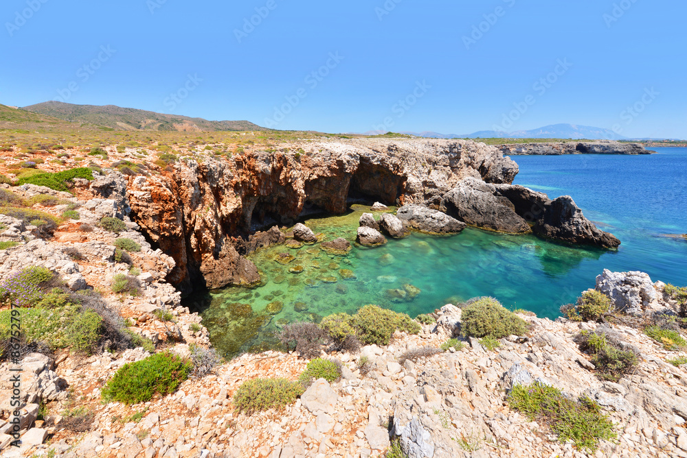 Landscape of Kefalonia island in Greece