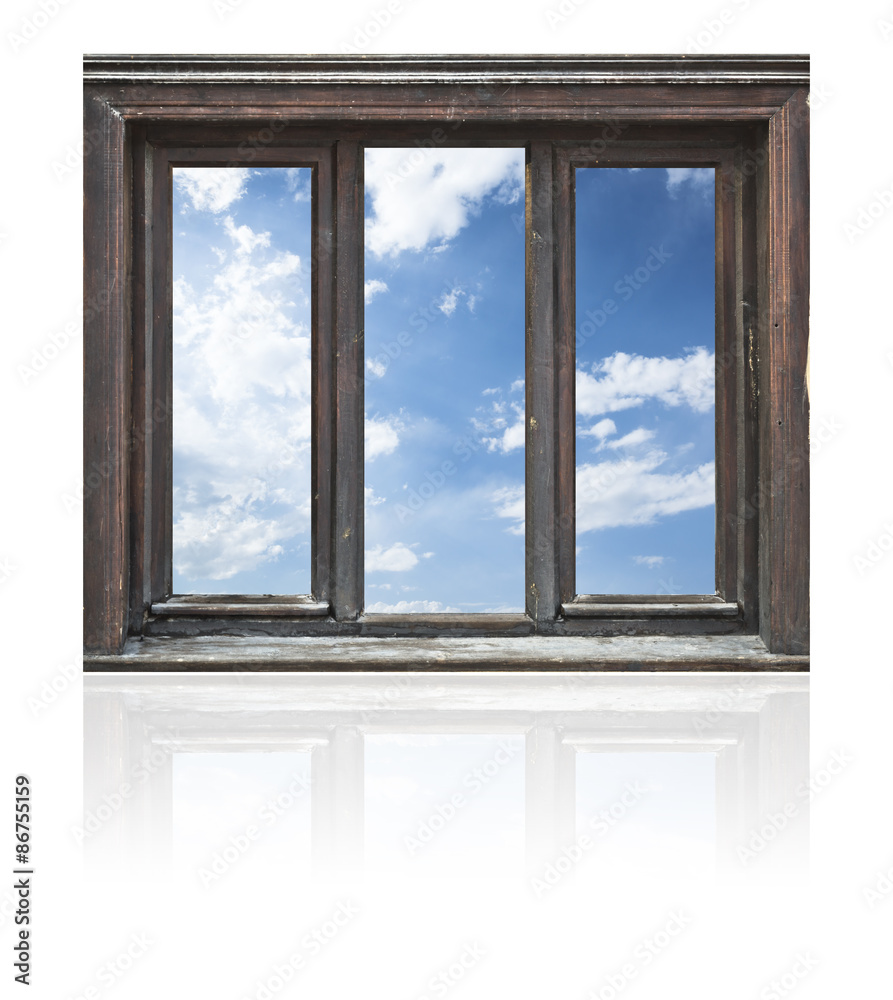 Fototapeta Isolated Wooden Window