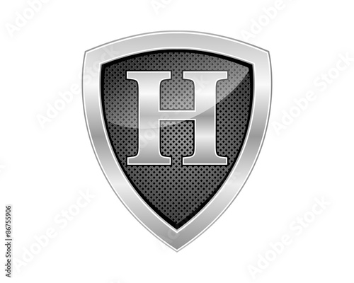 Free Download letter shield icon logo h - GFXLoad