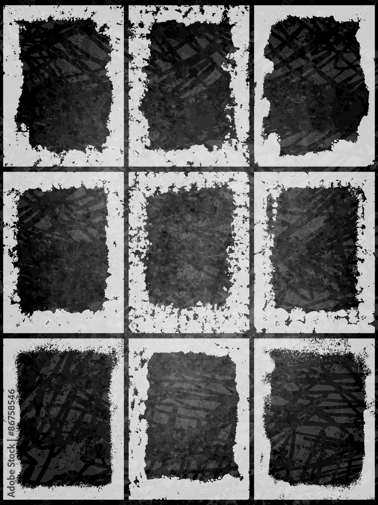 Abstract grunge frame set. Background vector chalk texture on chalkboard. Abstract grunge frame set. Background vector chalk texture on chalkboard.