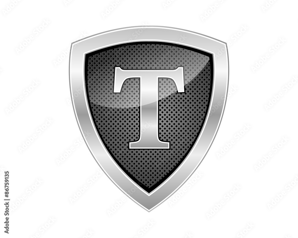 letter shield icon logo t letter shield icon logo t