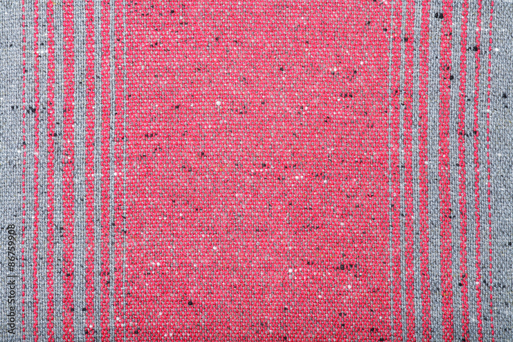 Handmade fabric with red texture. Clothes background Handmade fabric with red texture. Clothes background