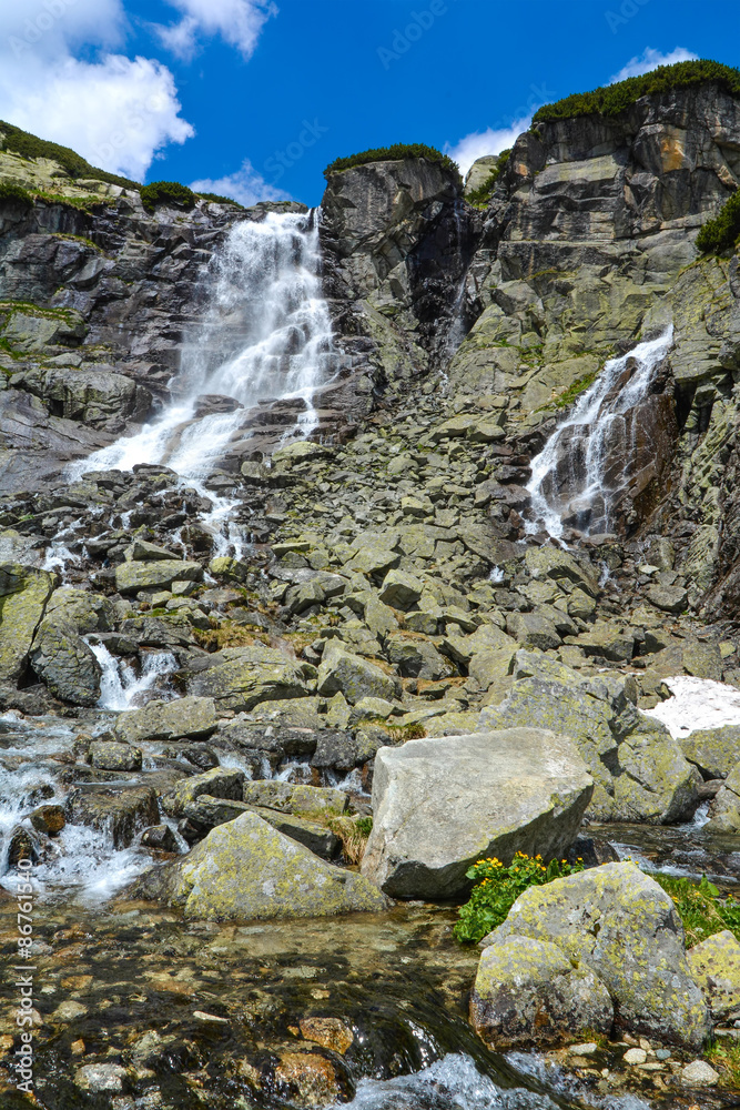Skok waterfall, High Tatras in Slovakia Skok waterfall, High Tatras in Slovakia