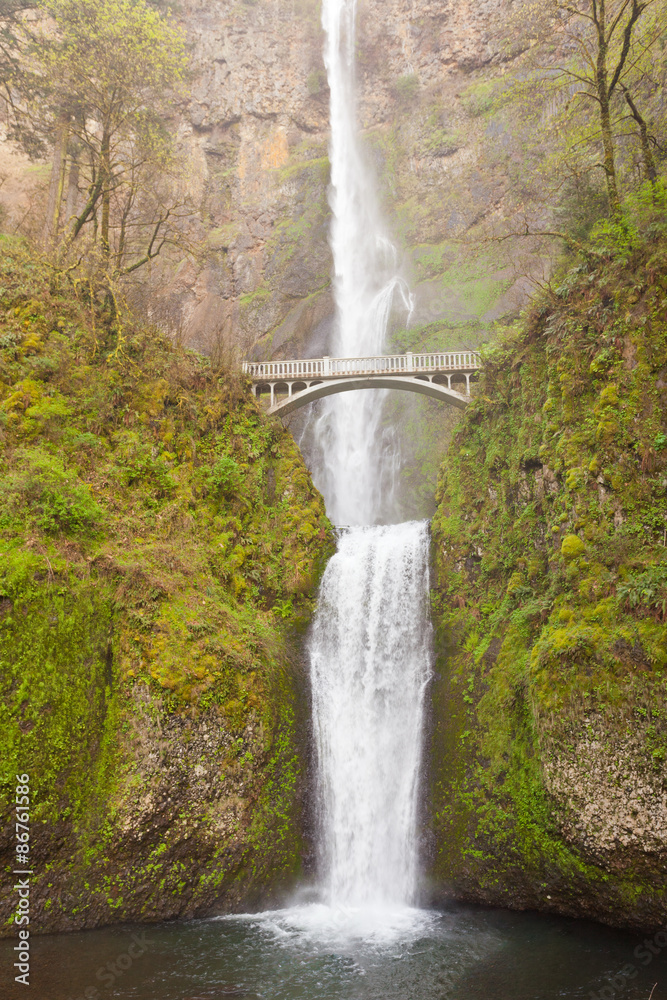 Fototapeta premium Multnomah Falls and Benson Footbridge