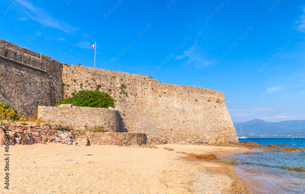 Ajaccio, La Citadelle. Old stone fortress, sea coast