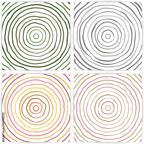 Set of cross section of the trunk  vector illustration