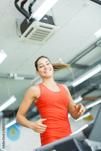 Young woman training in the gym