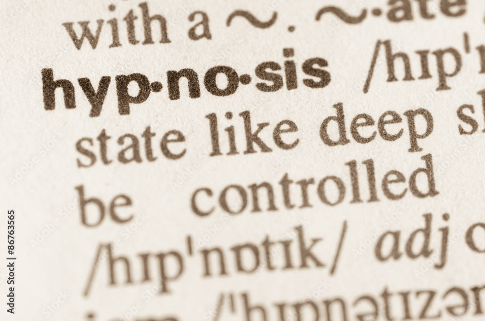 Wunschmotiv: Dictionary definition of word hypnosis #86763565